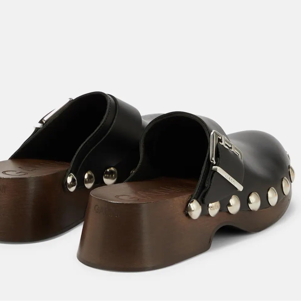 Ganni embellished leather clogs new 39 - Picture 5 of 14
